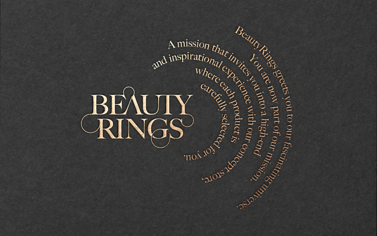 Design de logotipo e identidade visual corporativa e comunicação gráfica da marca Beauty rings