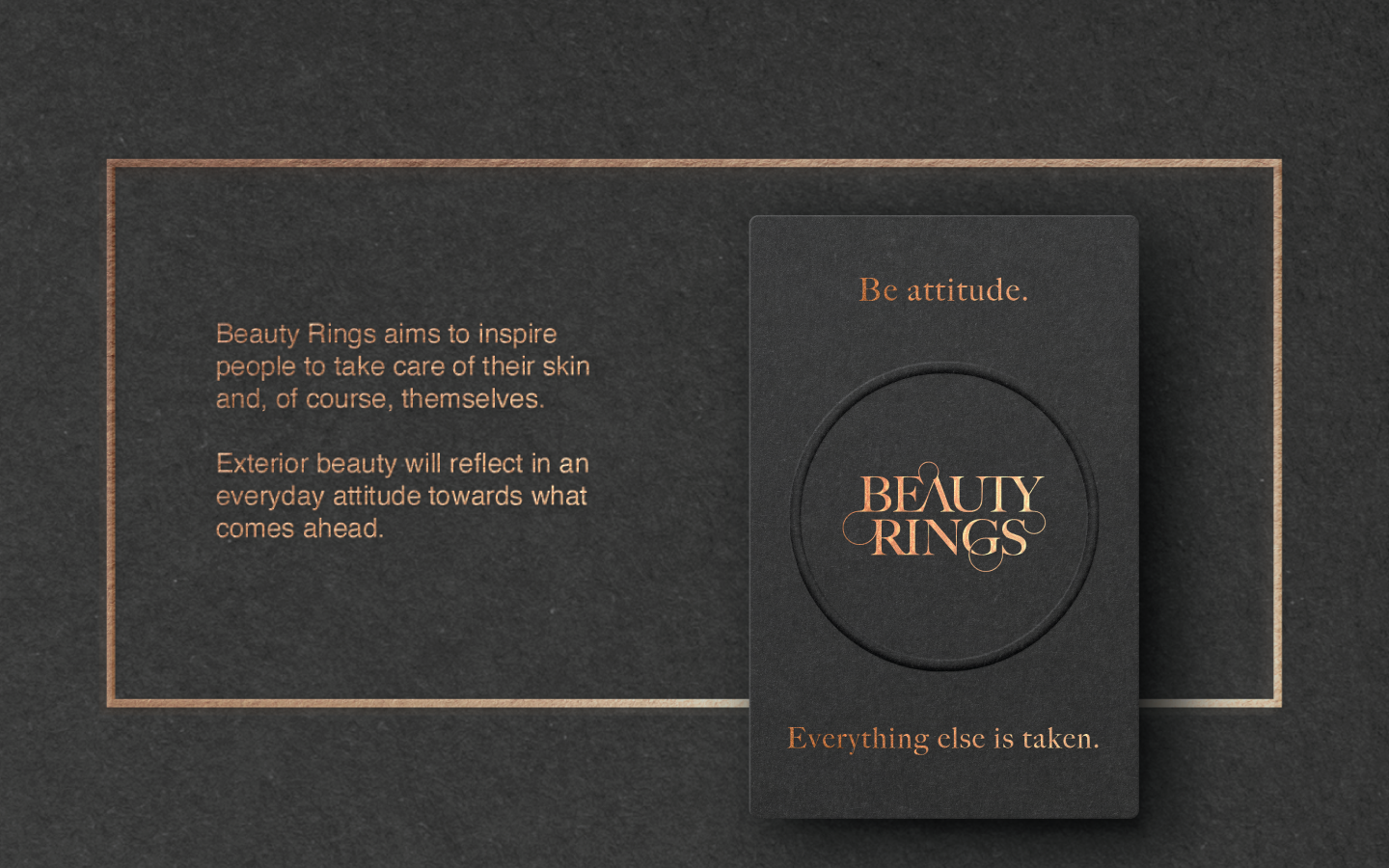 Design de logotipo e identidade visual corporativa e comunicação gráfica da marca Beauty rings pelo rui pombares e diretriz